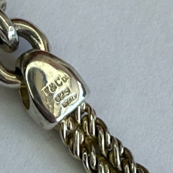 Tiffany & Co. 925 Silver Twisted Double  Rope Lov Knot Bracelet - Paloma Picasso - Picture 5 of 7